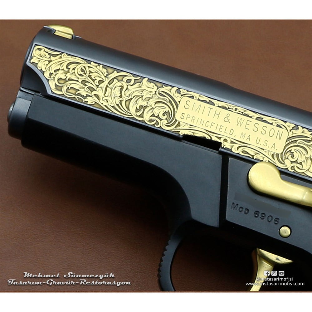 Smith & Wesson 6906 Gravür // İnce İşcilikli Özel Gravür
