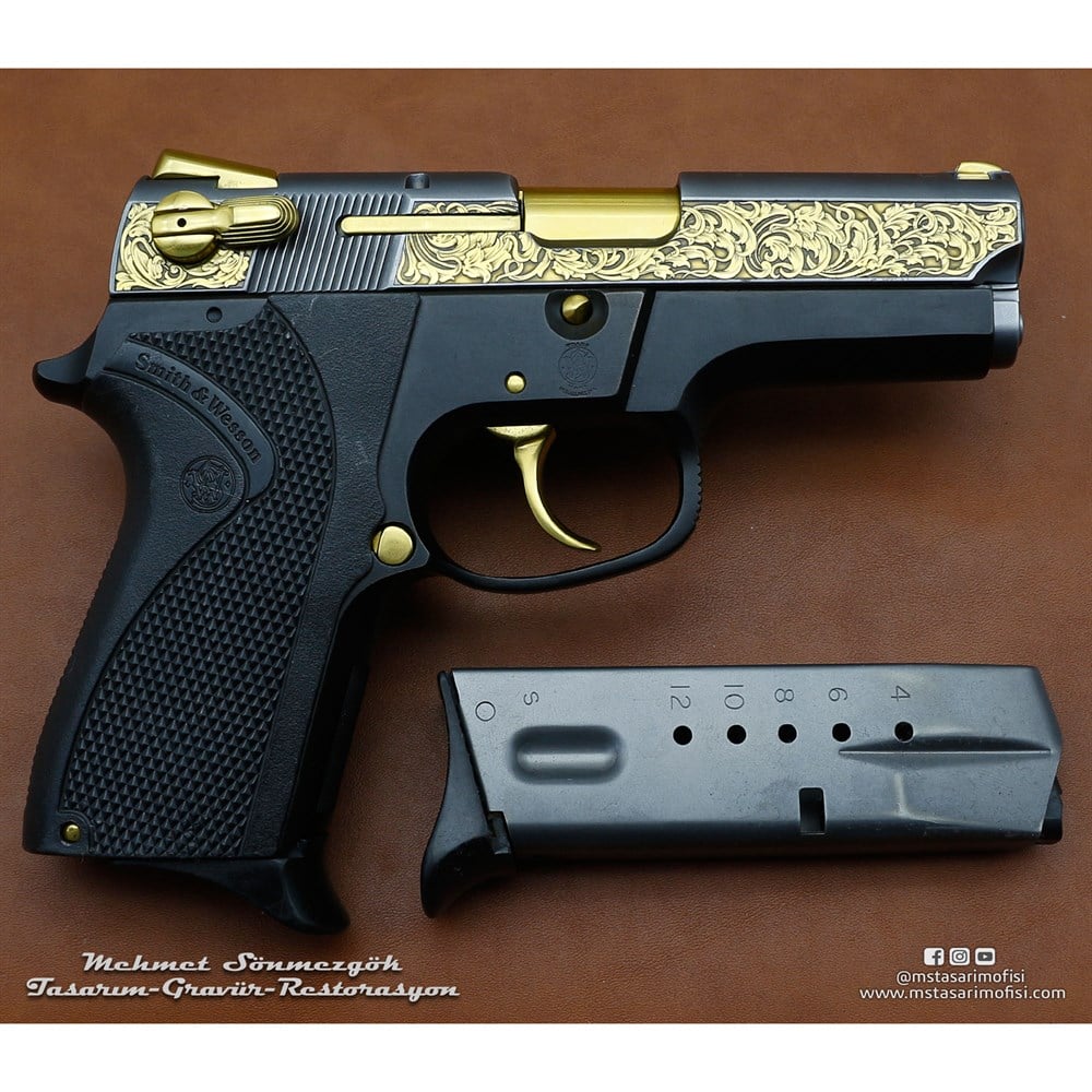 Smith & Wesson 6906 Gravür // İnce İşcilikli Özel Gravür