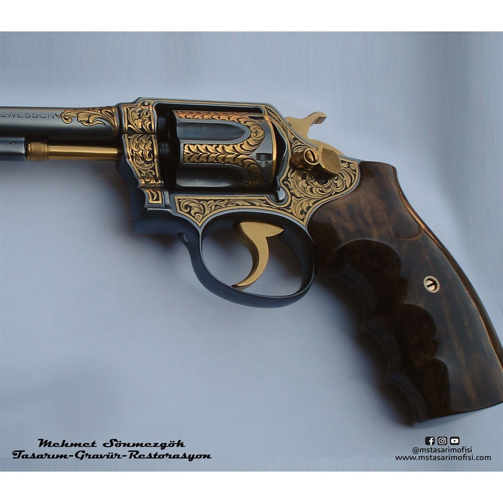 Smith & Wesson Rewolver Gravür // Klasik Oyma Gravür