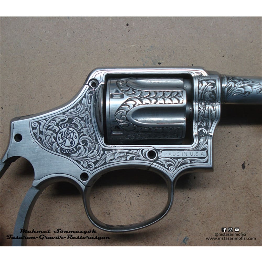 Smith & Wesson Rewolver Gravür // Klasik Oyma Gravür