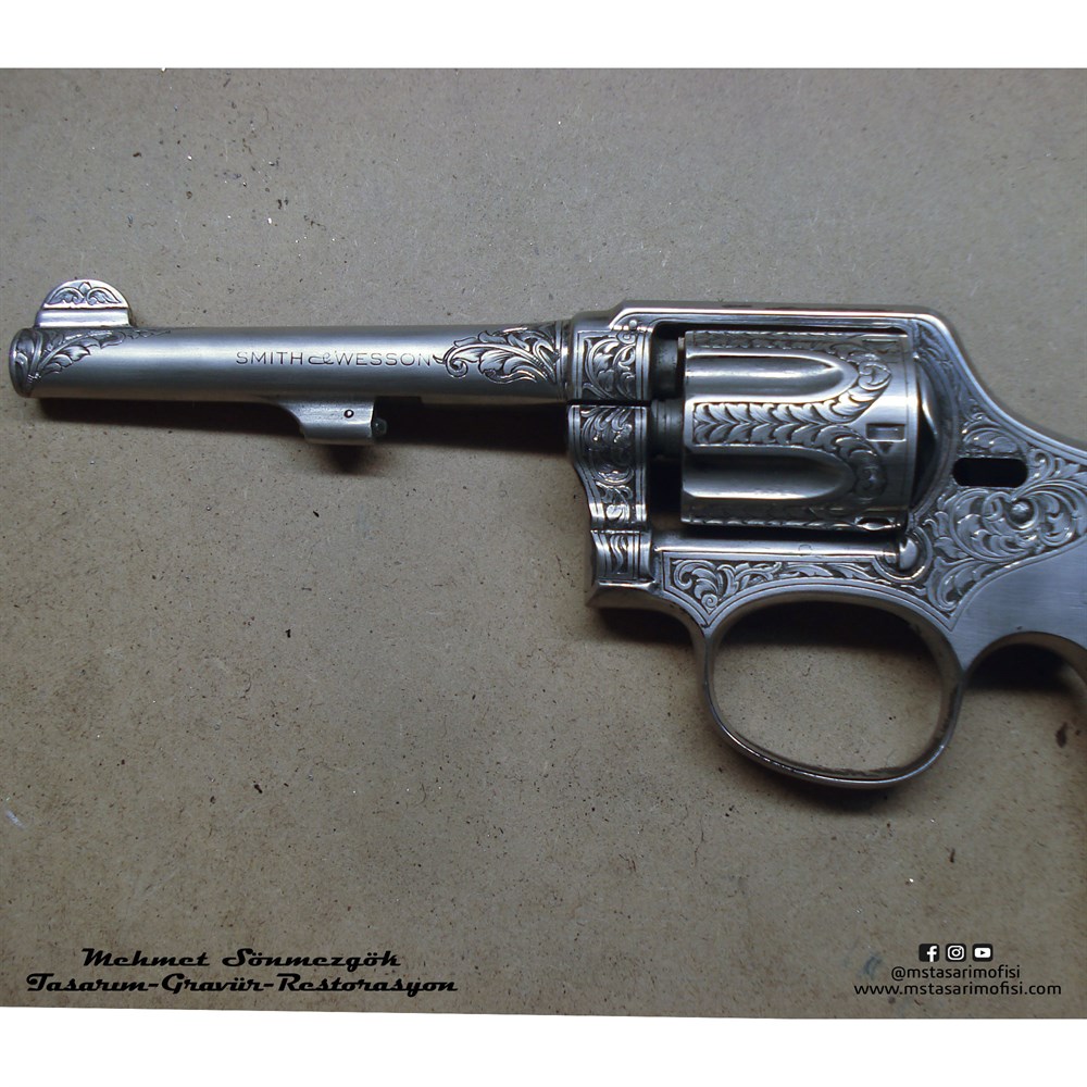 Smith & Wesson Rewolver Gravür // Klasik Oyma Gravür