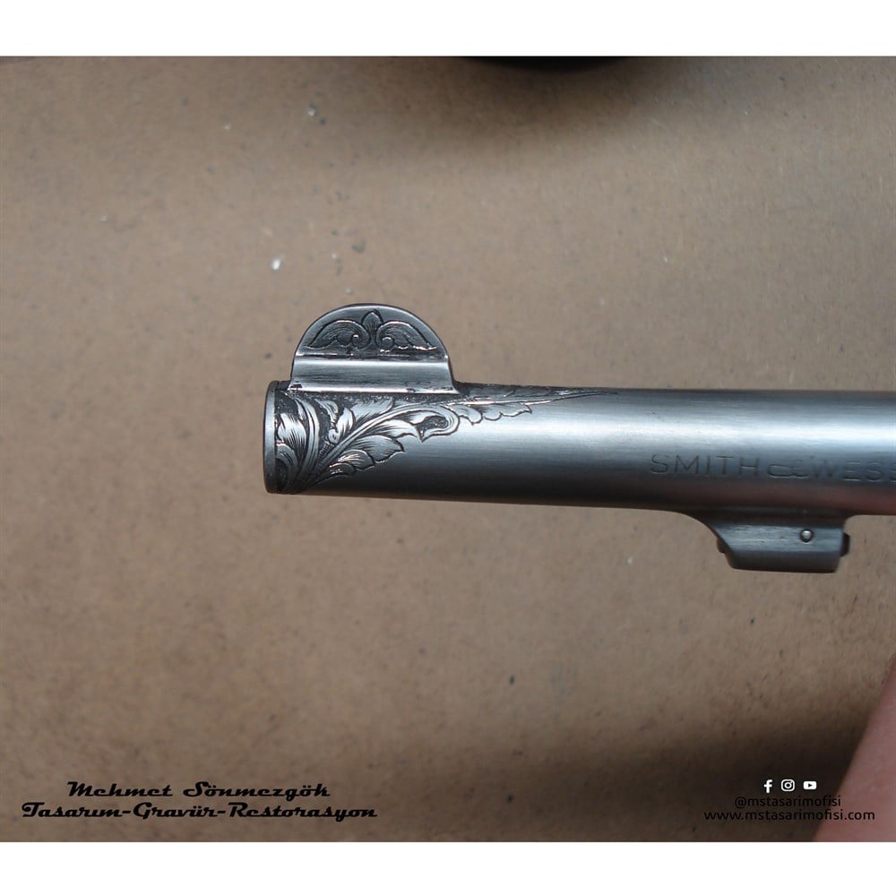 Smith & Wesson Rewolver Gravür // Klasik Oyma Gravür