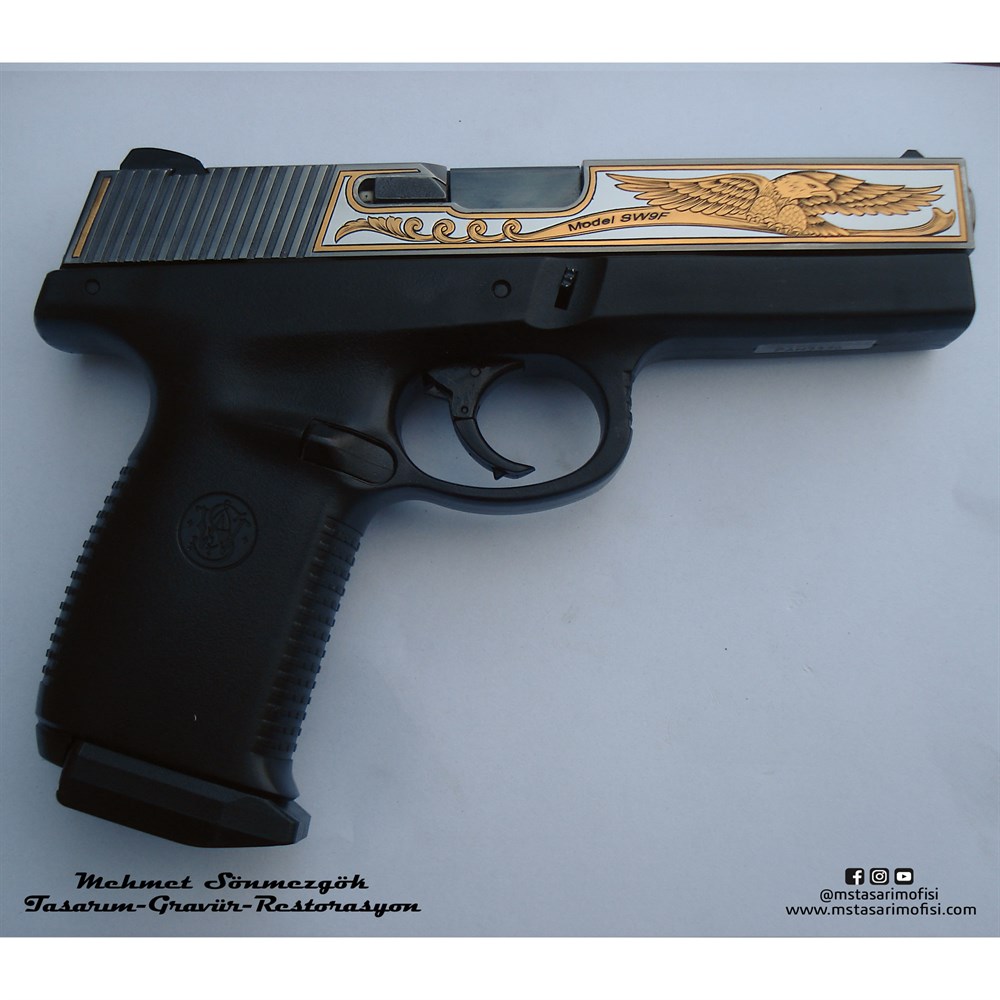Smith & Wesson SW9F Gravür // Kartal Border Tasarım