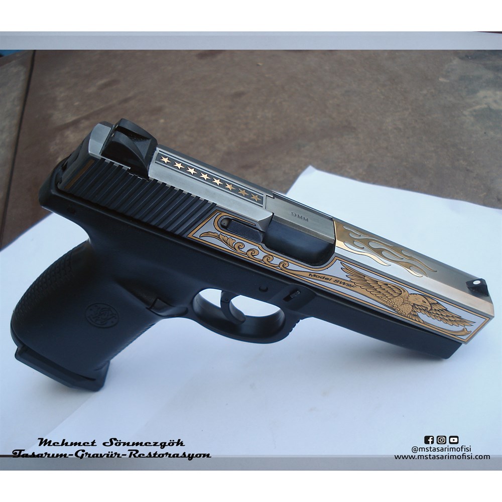 Smith & Wesson SW9F Gravür // Kartal Border Tasarım