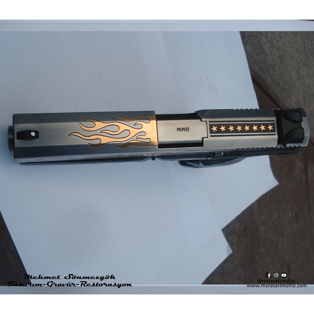 Smith & Wesson SW9F Gravür // Kartal Border Tasarım