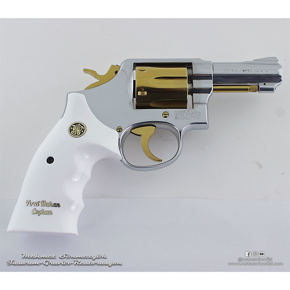 Smith & Wesson.38 Kaplama // Parlak Krom,Sarı Titanyum