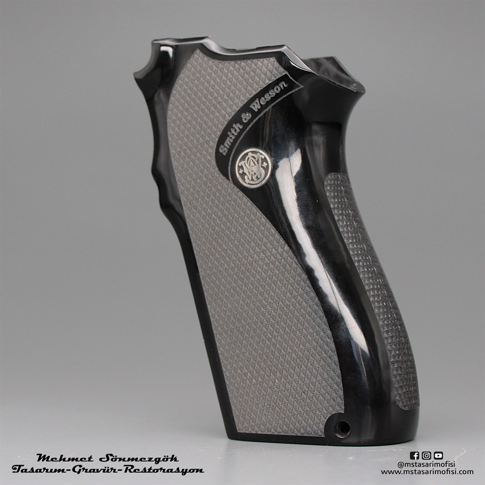 S&W 5904-5906 Kabze // Siyah Pleksi,Baklava Desen