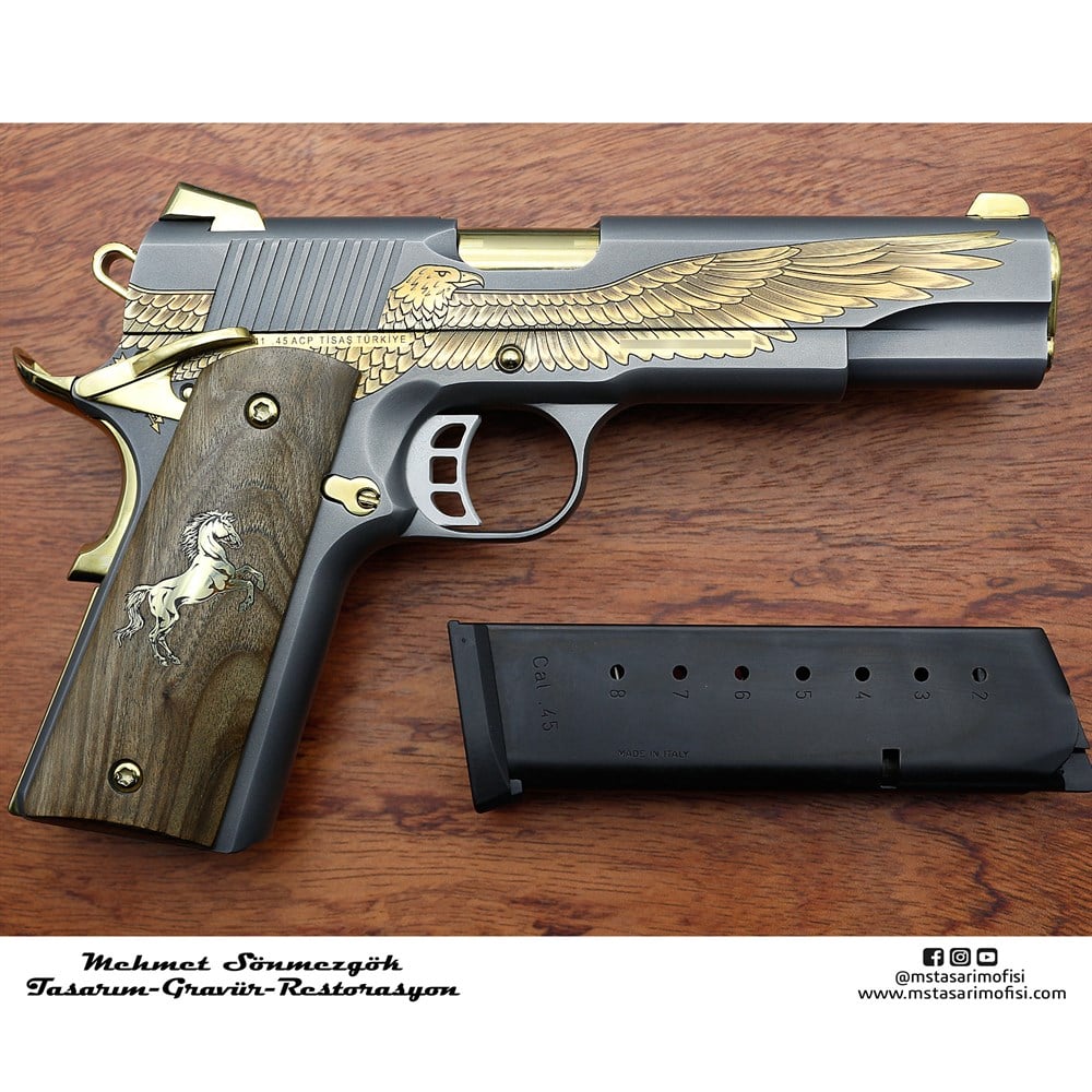 Tisaş 1911 Gravür // Amerikan Kartal (Detaylı Model 2)