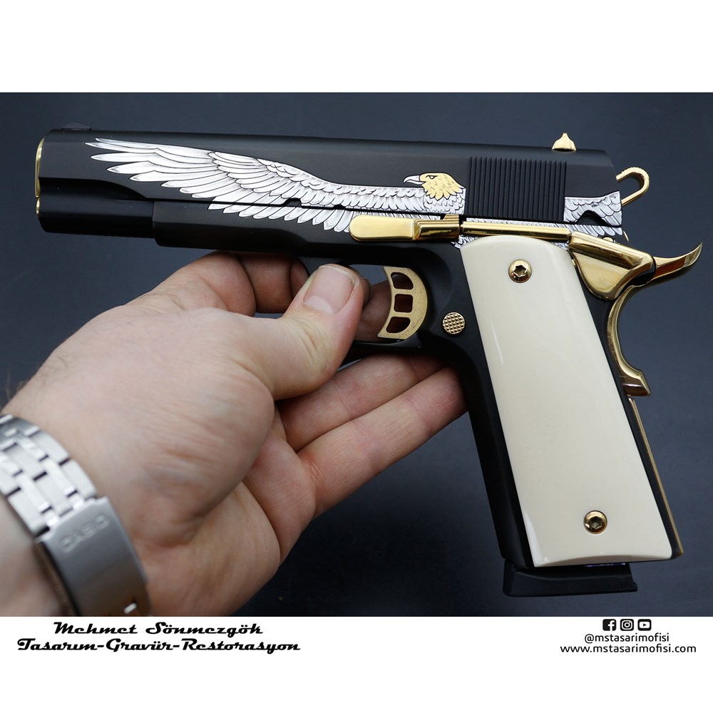 Tisaş 1911 Gravür // Amerikan Kartal (Detaylı Model 1)