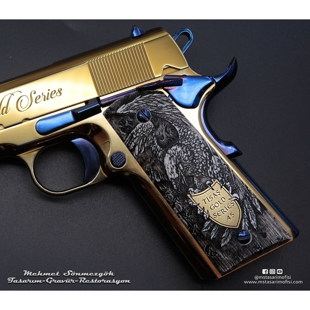Tisaş 1911 Gravür // Gold Edition,Özel Tasarım Kabze