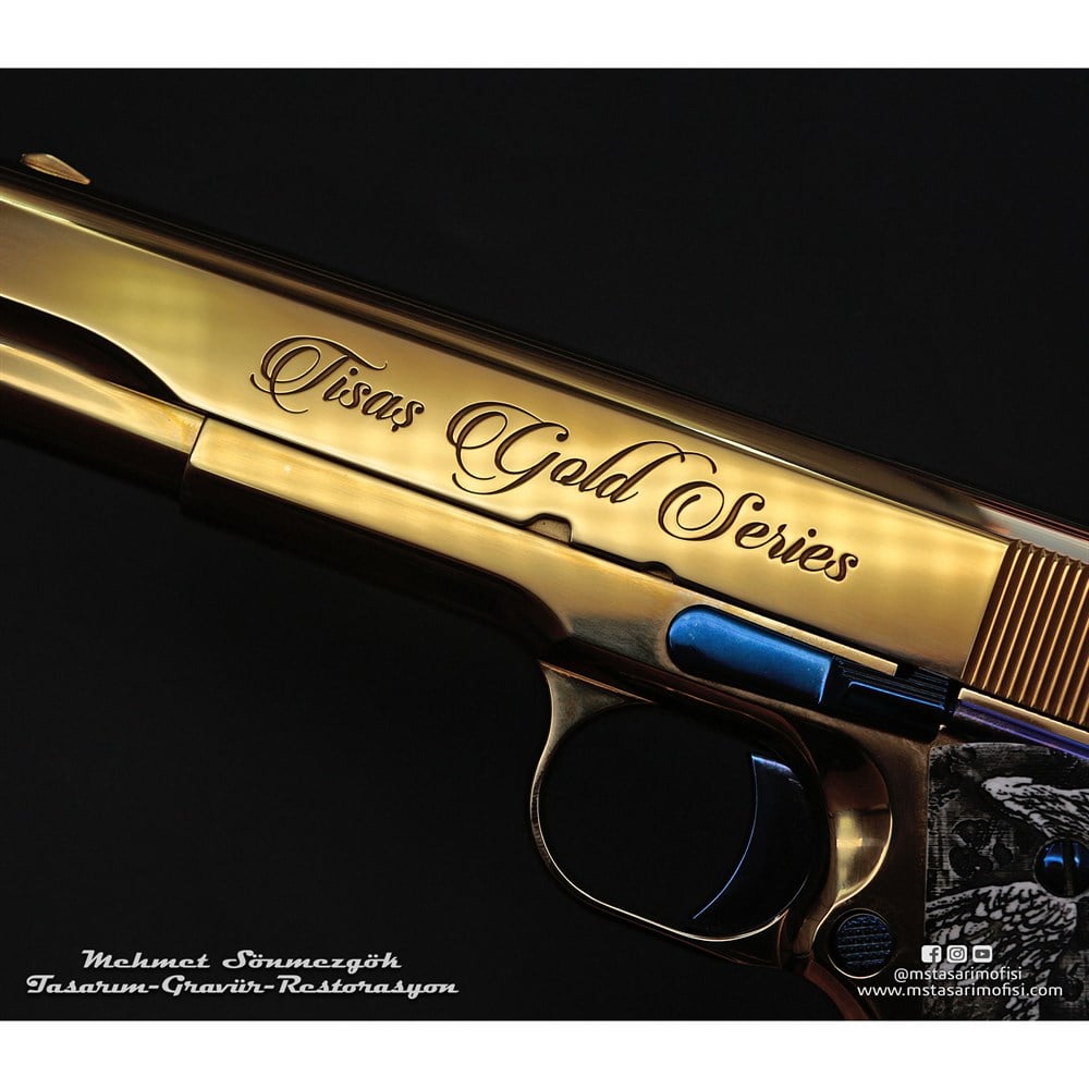Tisaş 1911 Gravür // Gold Edition,Özel Tasarım Kabze