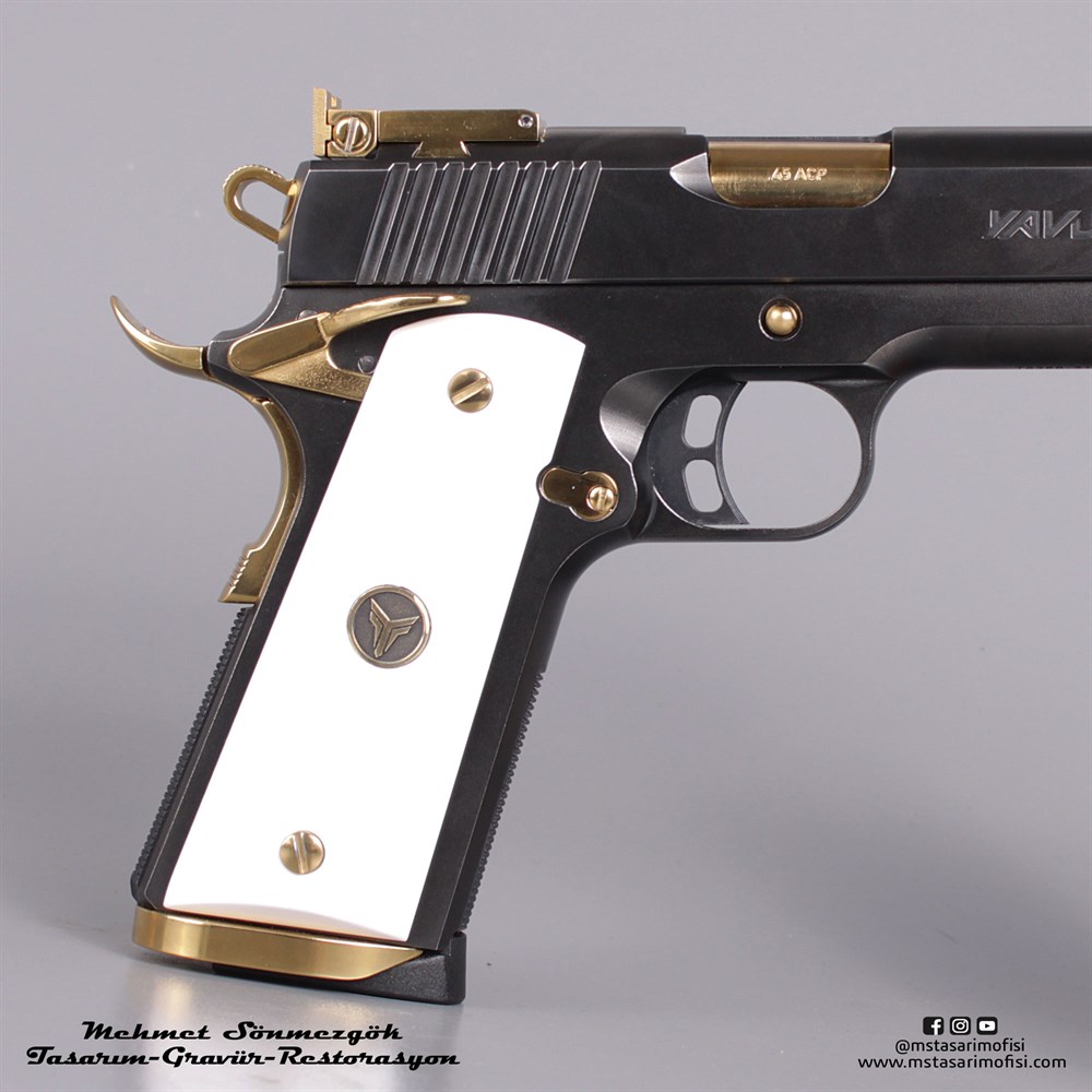 Yavuz 1911 Kabze // Beyaz Pleksi,Logolu