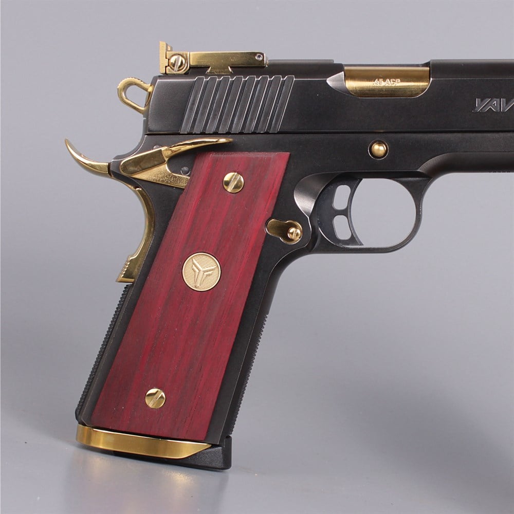 Yavuz 1911 Kabze // Kırmızı Boyalı Ceviz,Logolu