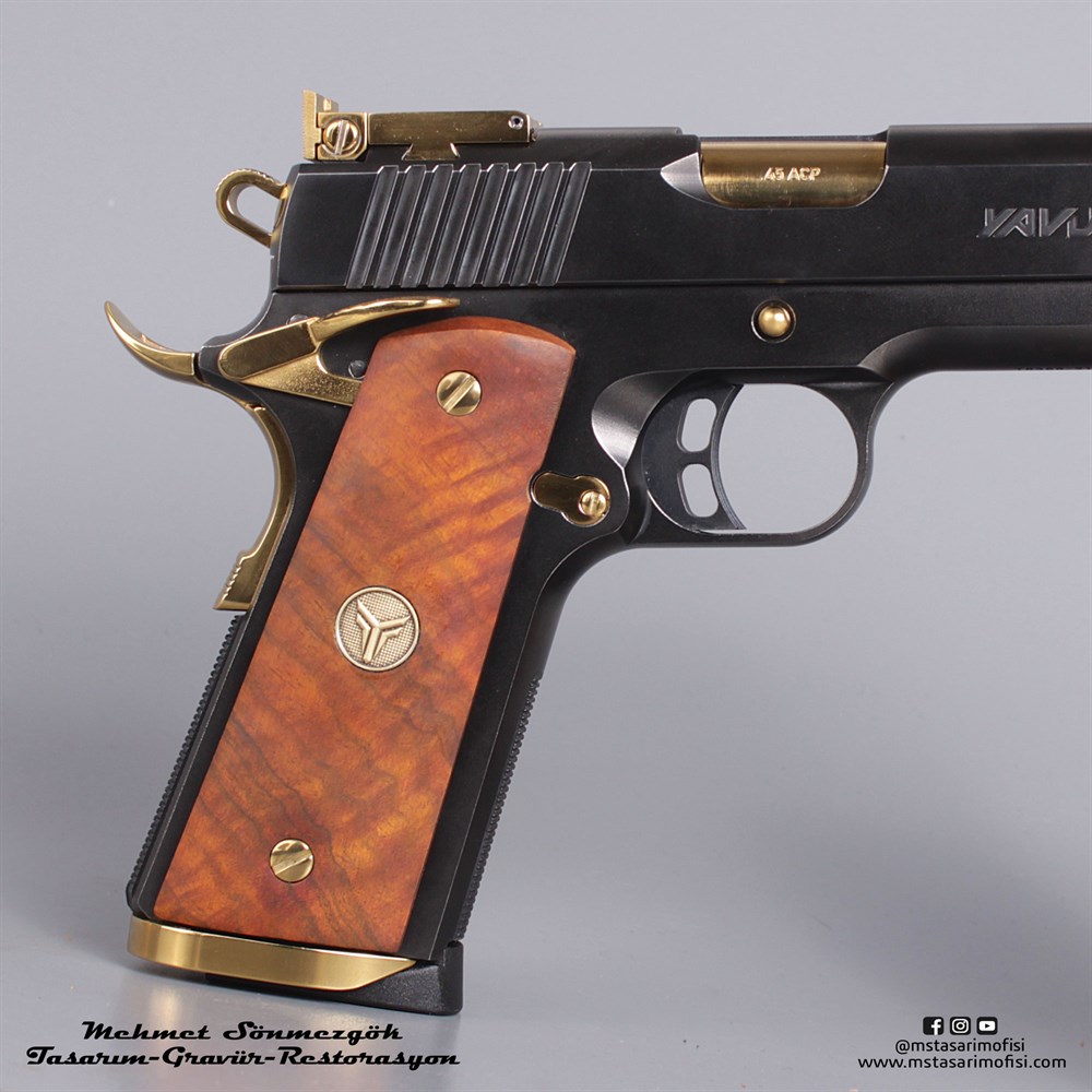 Yavuz 1911 Kabze // Parmak İzli,Tütün Rengi