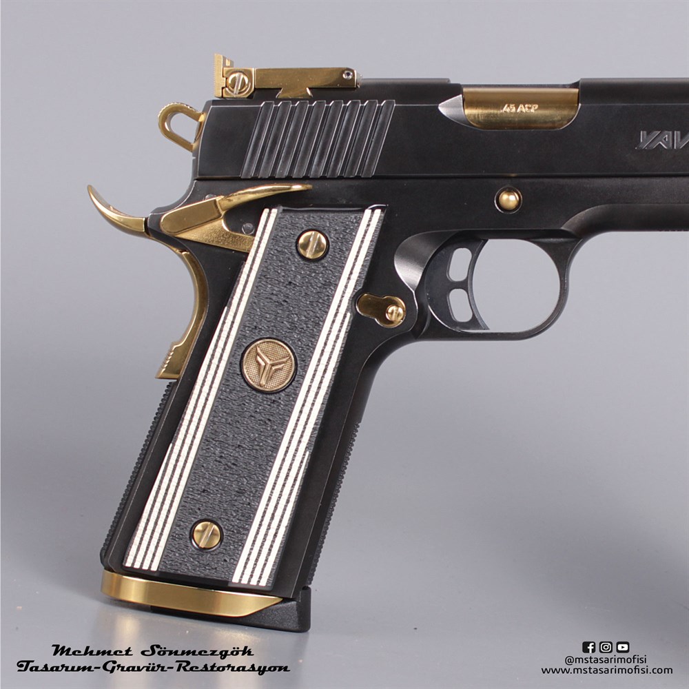 Yavuz 1911 Kabze // Siyah Pleksi,Mineli