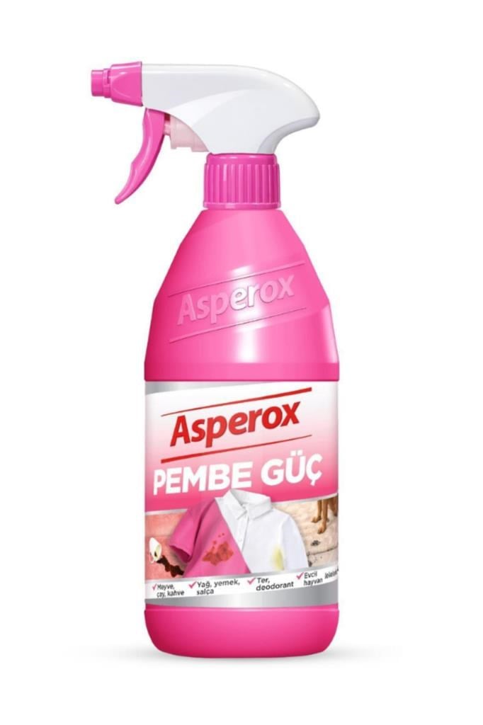 ASPEROX 650 ml Pembe Güç Leke Çıkarıcı Sprey Konsantre Formül ile Etkili Temizlik X4