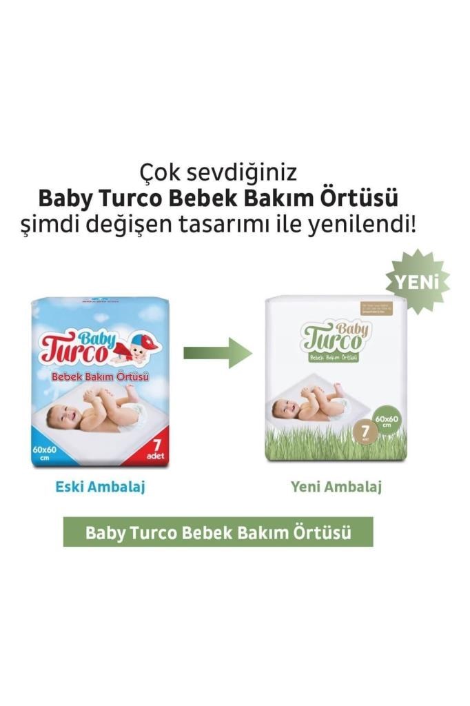 Baby Turco Bebek Bakım Örtüsü 60x60 Cm 7 Adet
