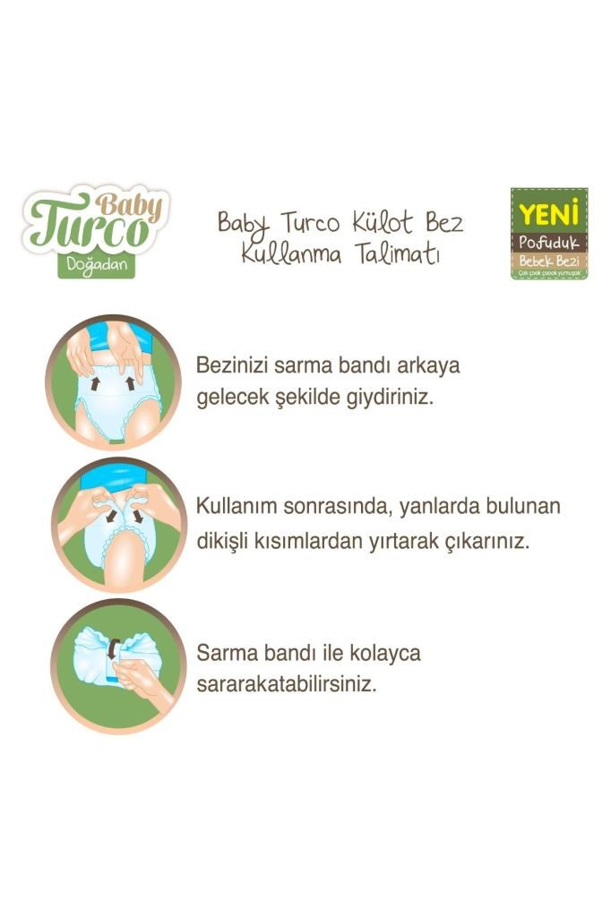 Baby Turco Doğadan Mega Avantaj Paketi Pofuduk Külot Bez 5 Numara Junior 234 Adet