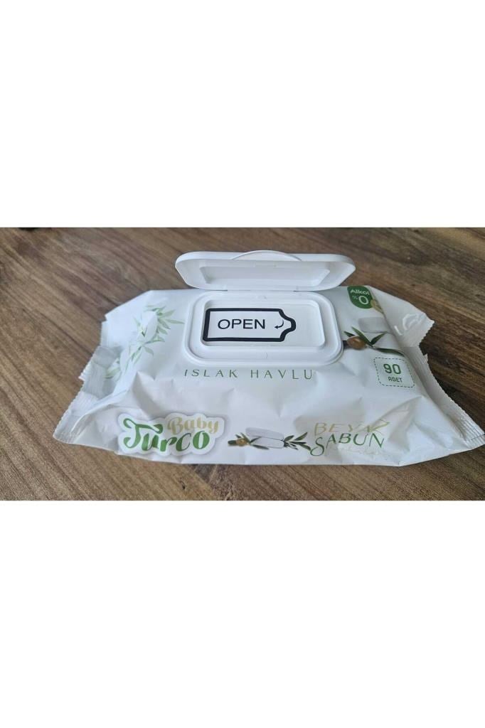 Baby Turco Islak Havlu Beyaz Sabun 90 Lı