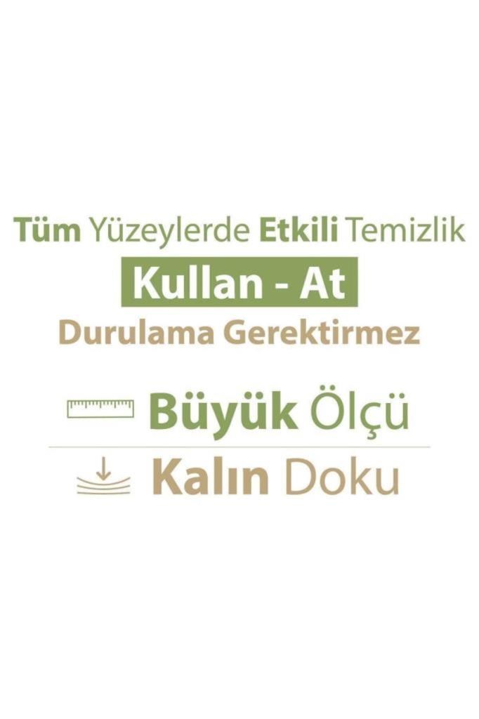 Baby Turco Turco Doğadan Pratik Yüzey Temizlik Havlusu 100 Yaprak Yeşil Sabun/Yeşil Çam (12 Li Set) 1200 Yaprak