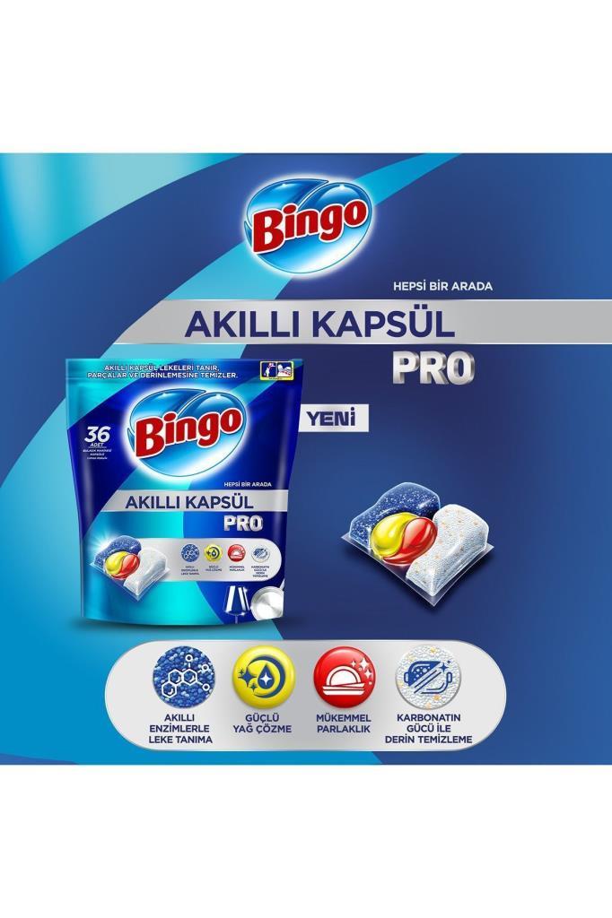 Bingo Akıllı Kapsül Pro Bulaşık Makinesi Deterjanı Tableti 36'lı