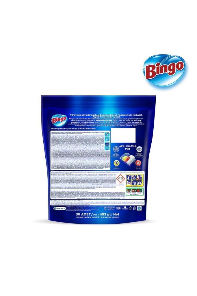 Bingo Akıllı Kapsül Pro Bulaşık Makinesi Deterjanı Tableti 36'lı