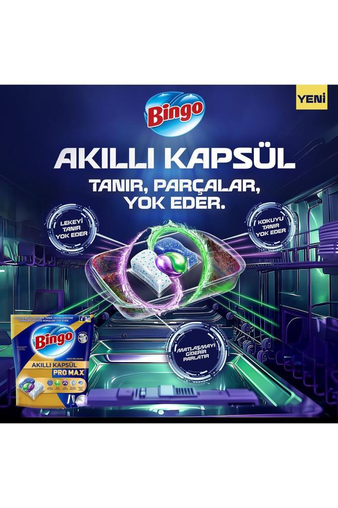 Bingo Akıllı Kapsül Pro Bulaşık Makinesi Deterjanı Tableti 80'li