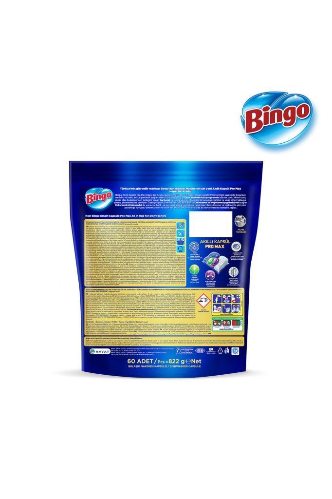 Bingo Akıllı Kapsül Pro Max Bulaşık Makinesi Deterjanı Tableti 60 Lı