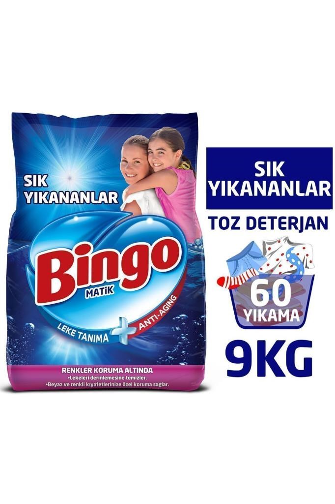 Bingo Matik Sık Yıkanan Çamaşırlara Özel 9 Kg