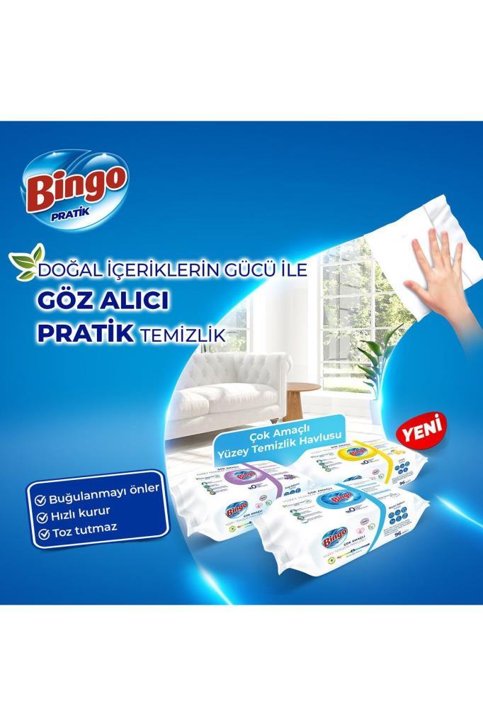 Bingo Pratik Yüzey Temizlik Havlusu Limon Kokulu 96x12 (1152 YAPRAK)