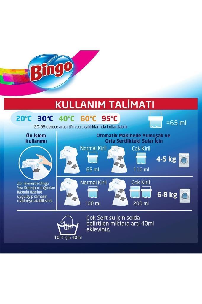 Bingo Sıvı Çamaşır Deterjanı Beyaz Sabun 1755 ml 3lü