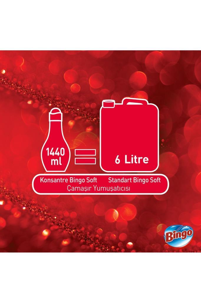 Bingo Soft Konsantre Çamaşır Yumuşatıcısı Lovely 1440 ml X 6 Adet