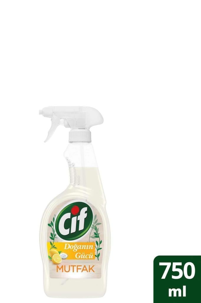 Cif Doğanın Gücü Mutfak Limon ve Karbonat Sprey Temizleyici 750 Ml