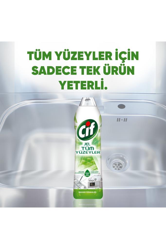 Cif Jel Tüm Yüzeyler Bahar Ferahlığı Yüzey Temizleyici 750 Ml x 4 Adet