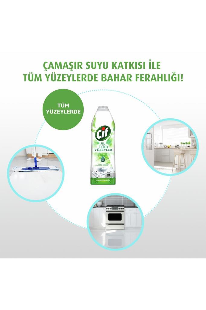 Cif Jel Tüm Yüzeyler Bahar Ferahlığı Yüzey Temizleyici 750 Ml x 4 Adet