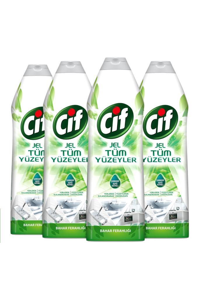 Cif Jel Tüm Yüzeyler Bahar Ferahlığı Yüzey Temizleyici 750 Ml x 4 Adet
