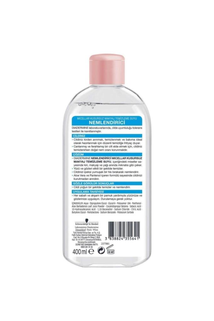 Diadermine Makyaj Temizleme Suyu Micellar Kusursuz Nemlendirici 400 ml Normal