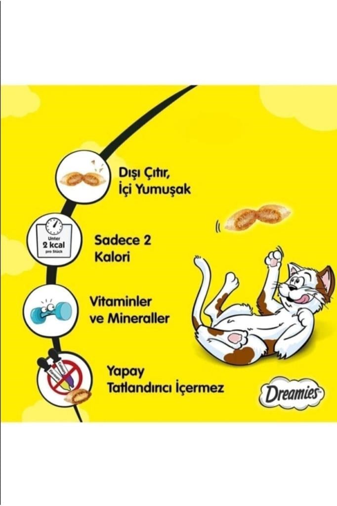 Dreamies Mix Somonlu Ve Peynirli Kedi Ödül Bisküvisi 60 G 3 Adet