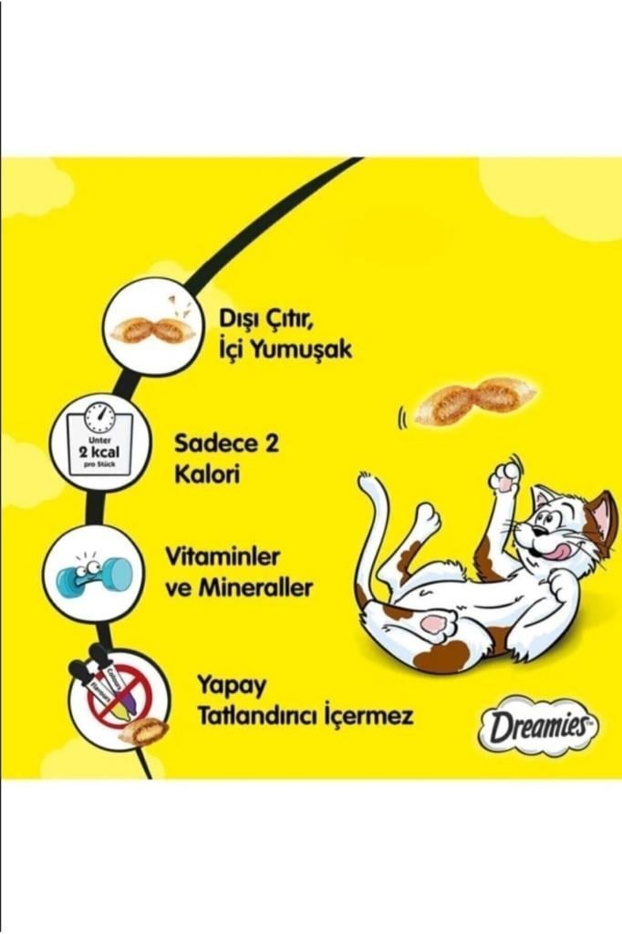 Dreamies Mix Somonlu Ve Peynirli Kedi Ödül Bisküvisi 60 G 3 Adet