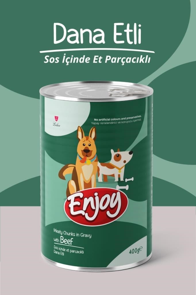 Enjoy Dana Etli Köpek Konservesi Sos İçinde Et Parçacıklı 400 Gr