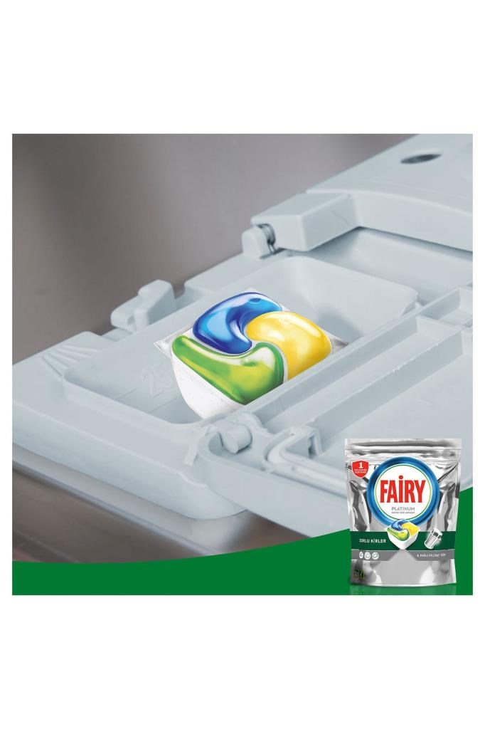 Fairy Platinum 72 Yıkama Bulaşık Makinesi Deterjanı Tableti / Kapsülü Limon Kokulu