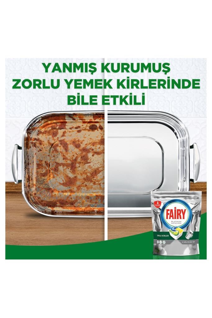 Fairy Platinum 72 Yıkama Bulaşık Makinesi Deterjanı Tableti / Kapsülü Limon Kokulu