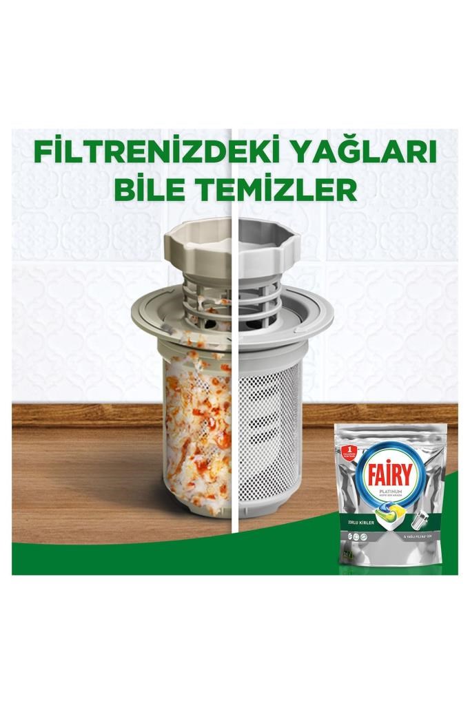 Fairy Platinum 72 Yıkama Bulaşık Makinesi Deterjanı Tableti / Kapsülü Limon Kokulu
