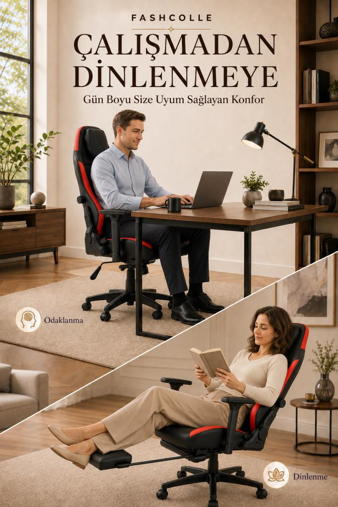 Fashcolle Globe Pro Black-Red Oyuncu Koltuğu