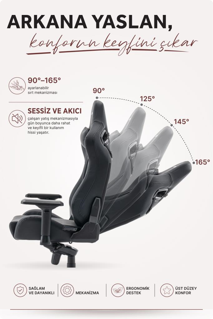 Fashcolle Grand Pro Black Oyuncu Koltuğu