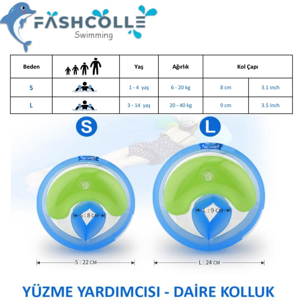 Fashcolle Small Beden Şişme Deniz Kolluğu 1-4 Yaş