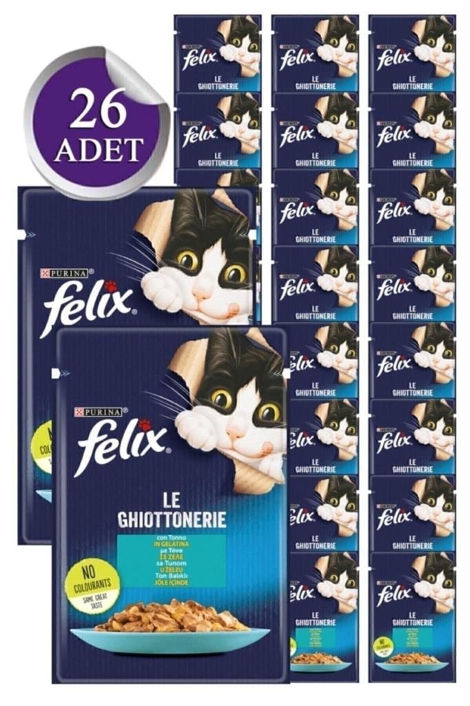 FELIX Felix Ton Balıklı Yetişkin Yaş Kedi Maması 85 Gr X 26 Adet