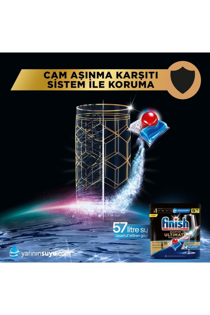 Finish Quantum Ultimate 50 Kapsül Bulaşık Makinesi Deterjanı Tableti