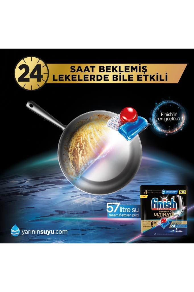 Finish Quantum Ultimate 50 Kapsül Bulaşık Makinesi Deterjanı Tableti