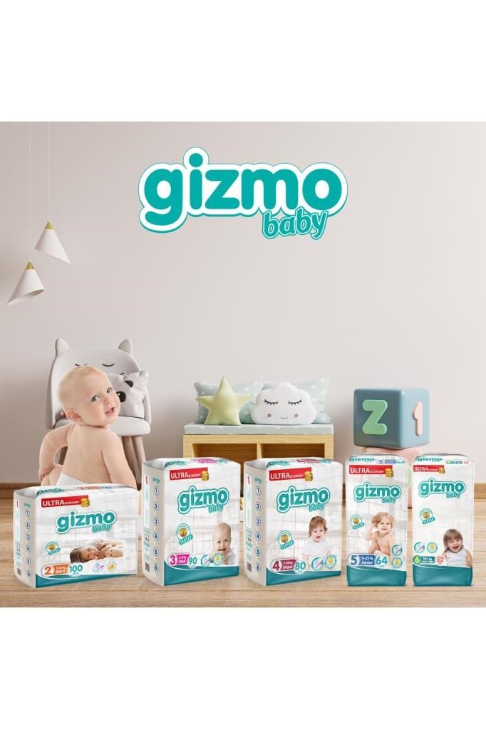Gizmo Bebek Bezi Ultra Eco Paket 4 Numara Maxi 80 Adet
